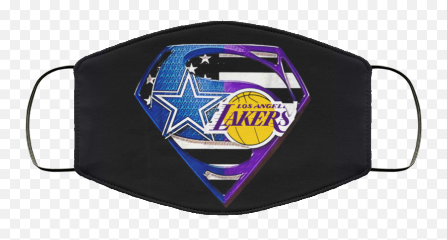 Dallas Cowboys And Los Angeles Lakers Diamond American Flag Superman Face Mask - Deadpool Nope Not Today Png,Dallas Cowboys Logo Pictures