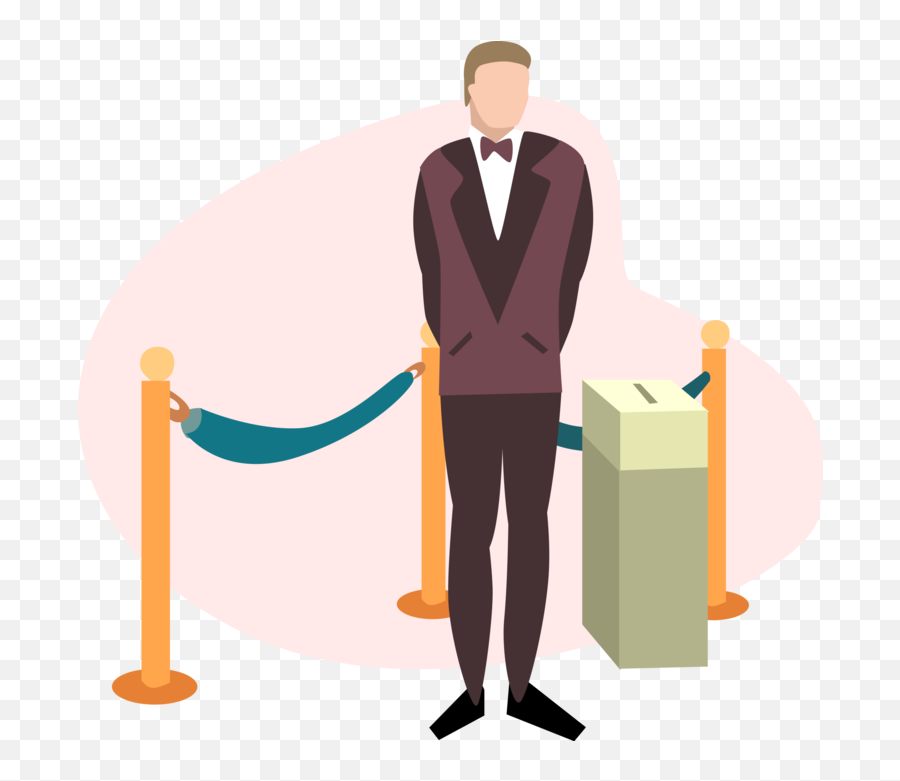 Theater Usher Collects Movie Tickets - Theatre Usher Cartoon Png,Usher Png