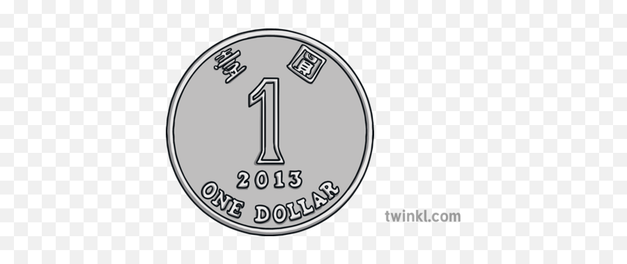 One Dollar Hong Kong Coin Currency Money Ks1 Illustration - 1 Dollar Hong Kong Coin Png,One Dollar Png