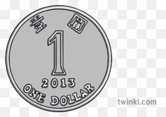 One Dollar Hong Kong Coin Currency Money Ks1 Illustration - 1 Dollar Hong Kong Coin Png,One Dollar Png
