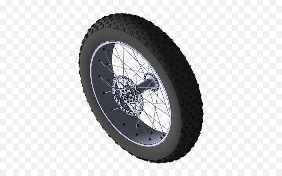 Fat Bike Wheel - Bicycle Fat Wheel 3d Cad Png,Bike Wheel Png