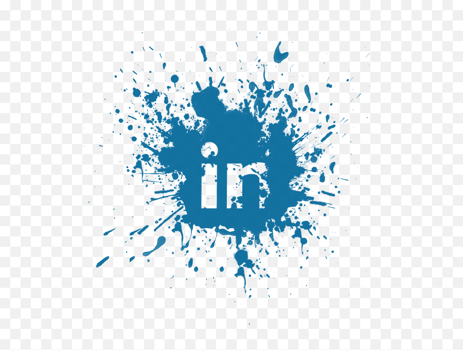 Linkedin Logo Paint Splatter - The Ad Company Broken Black Heart Tattoo Png,Linked In Logo Png