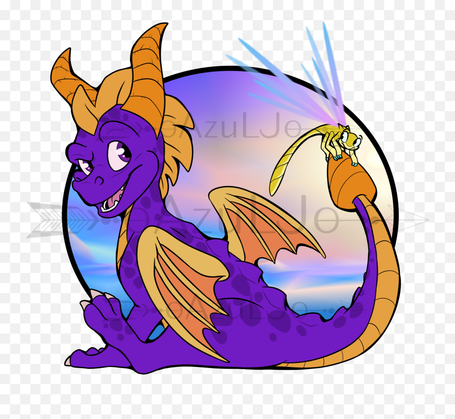 Spyro And Sparx U2014 Weasyl - Spyro And Sparx Png,Spyro Transparent