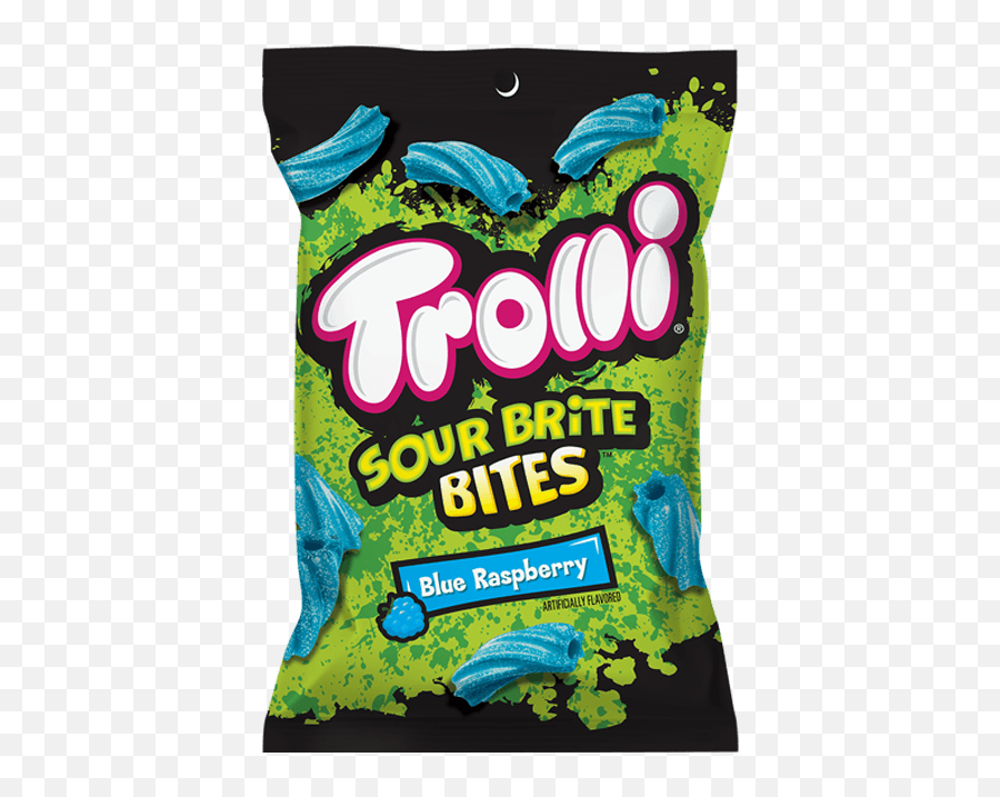 Sour Brite Bites Blue Raspberry Candy Trolli - Sour Blue Raspberry Trolli Png,Blue Raspberry Png