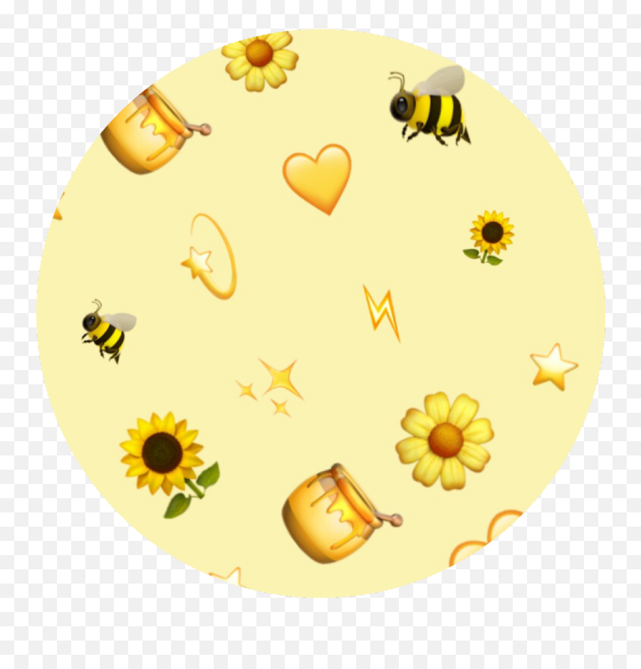 Yellow Pattern Patternator Aesthetic Emoji Backgrou - Aesthetic Yellow Emoji Background Png,Bee Emoji Png