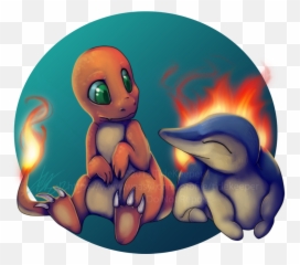 Pokemon - Charmander And Cyndaquil U2014 Weasyl Charmander And Cyndaquil Png,Cyndaquil Png