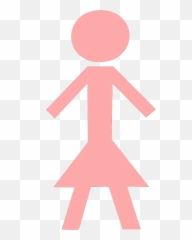 Pink Stick Figure Clip Art - Inheritance Oop png