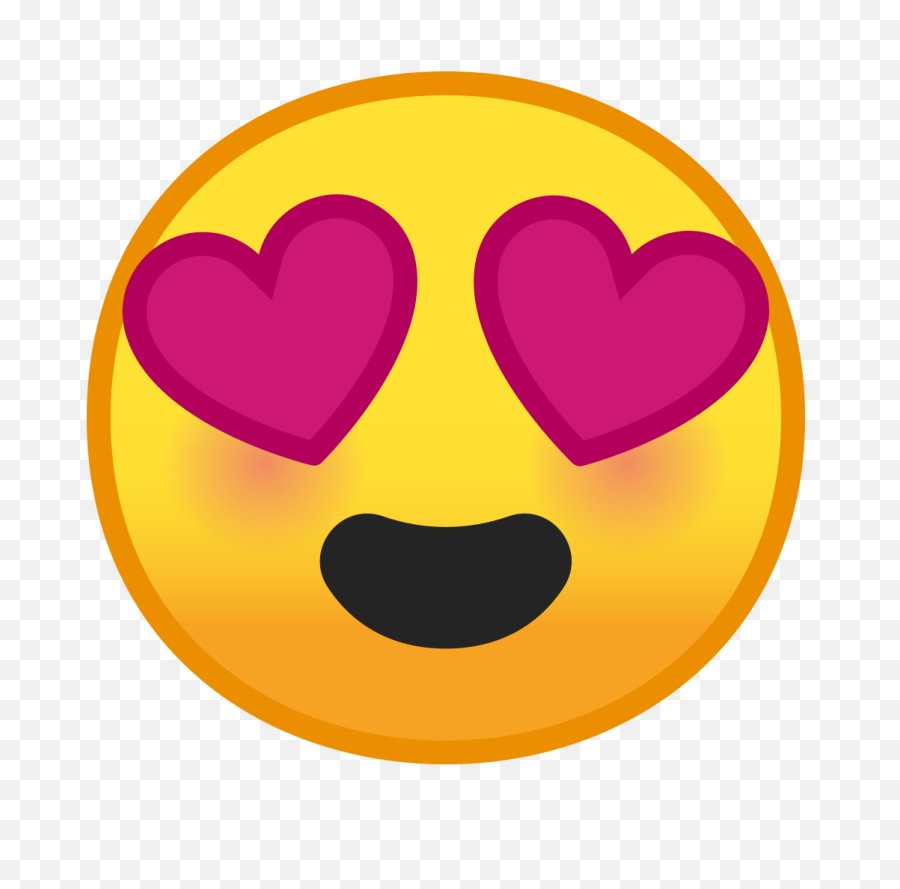 Smiling Face With Heart Eyes Icon Noto Emoji Smileys - Heart Eyes Emoji Transparent Background Png,Hearts Emoji Png