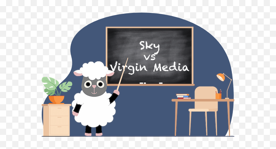 Sky Vs Virgin Media - Who Is Better Ewecomparecom Blackboard Png,Virgin Mobile Icon Pack