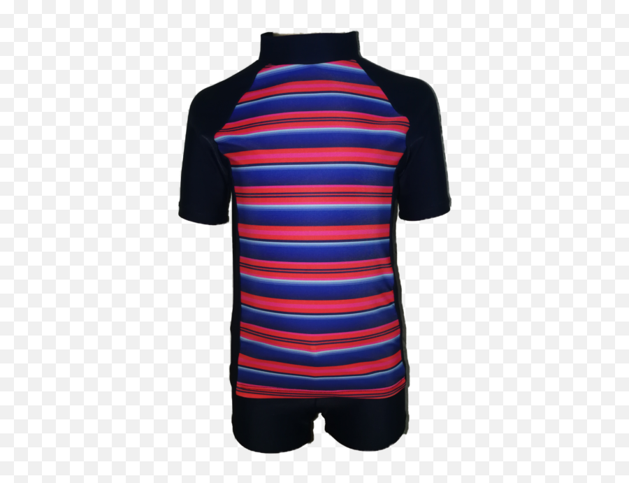 Girls Rash Vest And Hot Pants - Navy And Red Stripe Polo Shirt Png,Red Stripe Png