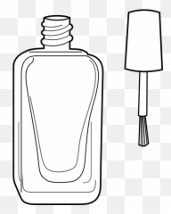 Nail Polish Bottle Black And White Clip Art - Nail Polish White Png,Nail Polish Png