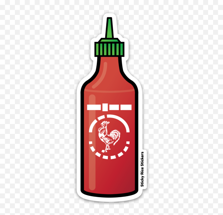 Sriracha Hot Sauce - Sticker Glass Bottle Png,Sriracha Png