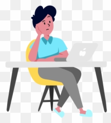 Procrastinating Working Workspace Man Laptop Free Icon Png