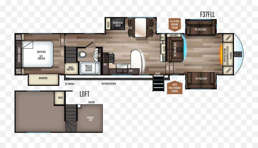 2022 Forest River Sabre Cobalt Edition 37fll Bunkhouse Fifth Png 5th Wheel Trailer Icon