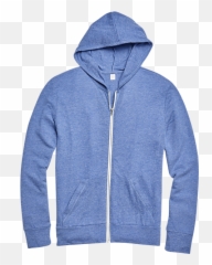 Alternative Apparel Full Zip Eco Jersey Hoodie Light Blue Png