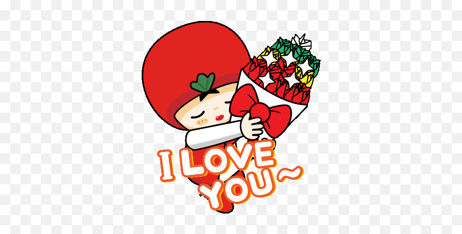 Tomato Costume I Love You Sticker - Tomato Costume I Love Png,Veggie Tales Icon