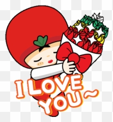 Tomato Costume I Love You Sticker - costume love png
