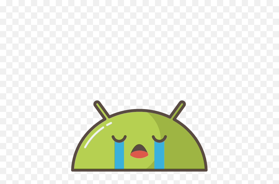 Robot Mobile Emoji Sad Android - Robot Sleeping Png,Tear Emoji Png