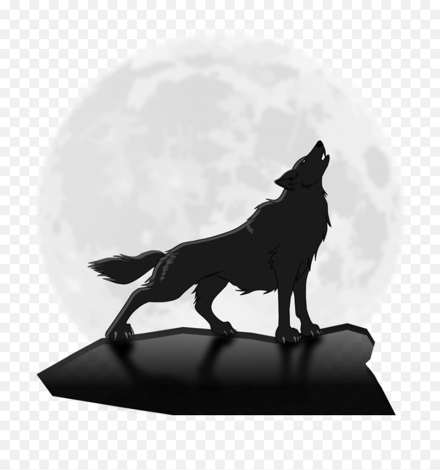 Download Crescent Moon - Howling Wolf Png,Howling Wolf Png