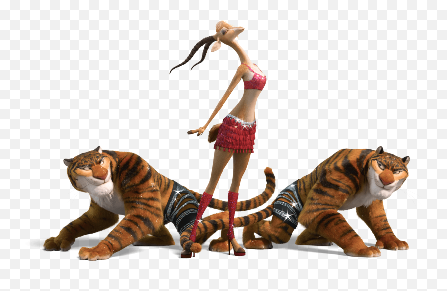 Zootopia Gazelle And Her Tigers - Zootopia Gazelle And Tigers Png,Tigers Png