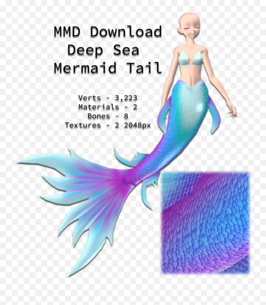 Download Dl Deep Sea Mermaid Tail By Clairndikebar - Blog Mmd Mermaid Tail Png,Mermaid Tail Png