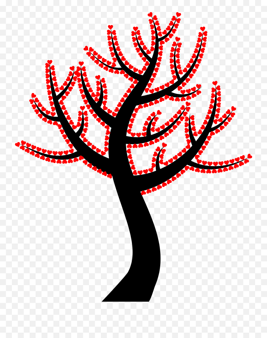 This Free Icons Png Design Of Valentine Hearts Tree - Colorful Tree With Branches With Transparent Background,Tree Icon Png