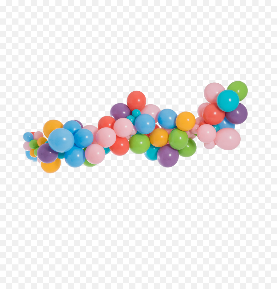 Rainbow Pastel Balloon Garland Kit - Transparent Pastel Balloon Png,Garland Transparent Background