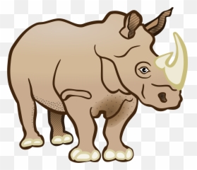 Footprints Clipart Rhino Transparent Free - Rhino Clipart Black And White png