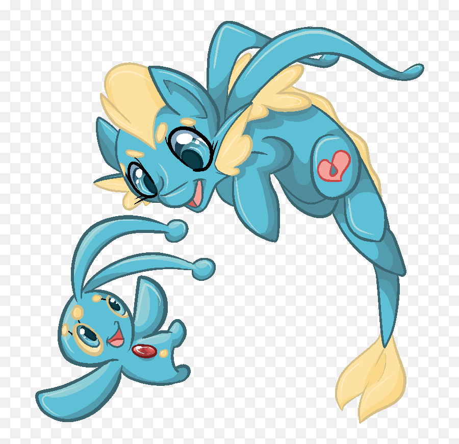 Download Hd Paintsplatter Manaphy - Manaphy Png,Pokemon Transparent Background