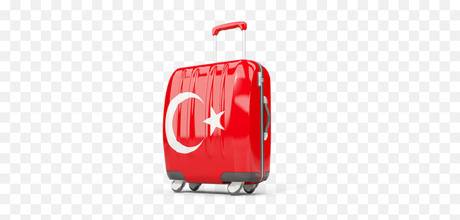 Suitcase With Flag Illustration Of Turkey - Suitcase And Flag Icon Png,Turkey Flag Png