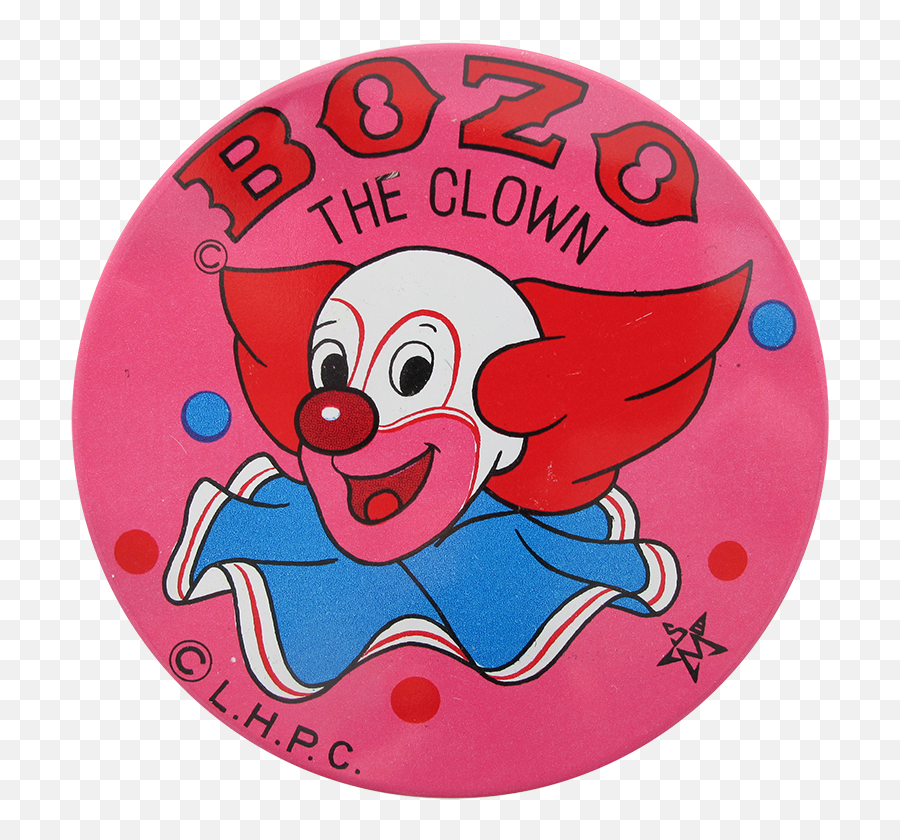 Bozo The Clown Pink Busy Beaver Button Museum - Bozo The Clown Cartoon Face Png,Clown Transparent Background