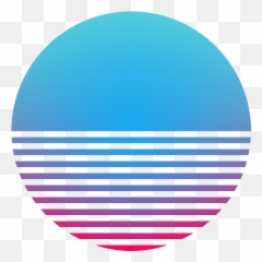 Download Hd Png Free Library Retro Wave Blue By - Retro Wave Retro Sun Transparent,Retro Png