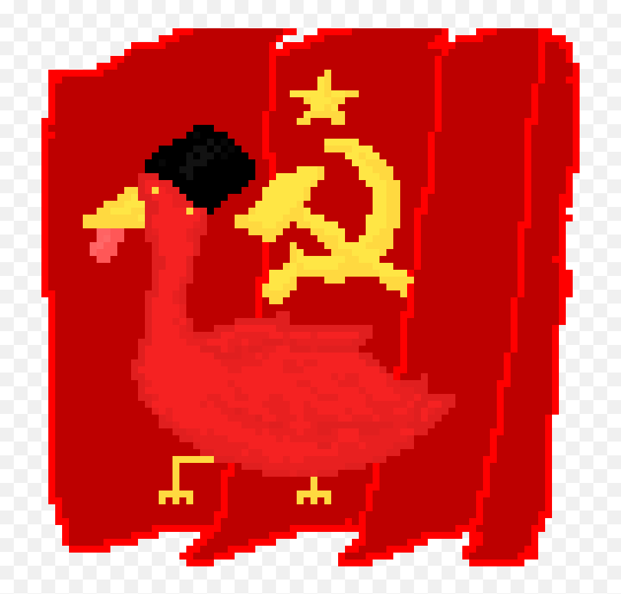 Communist Goose Pixel Art Maker - Illustration Png,Communist Flag Png