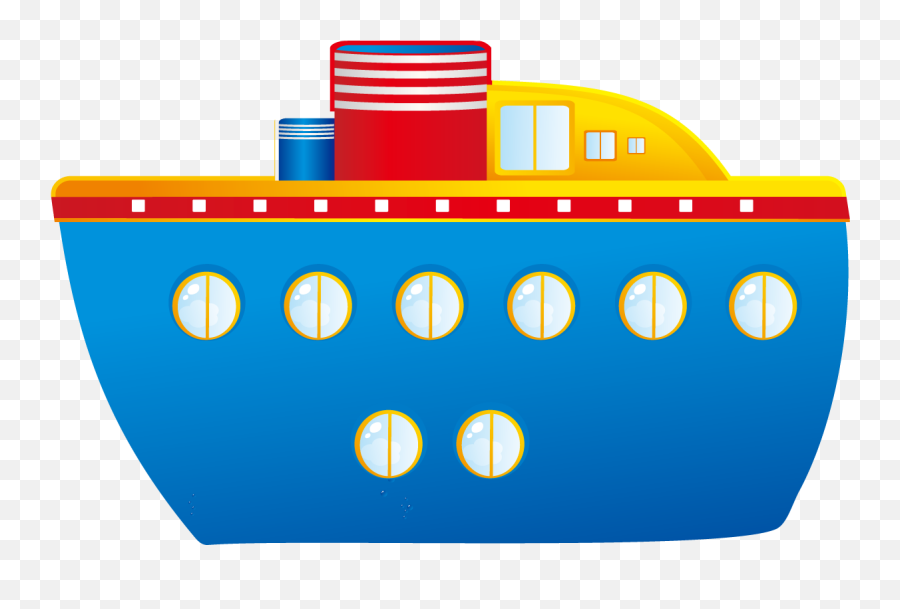 Download Cartoon Cruise Ship - Blue Boat Clip Art Png Image Caricatura Imagenes De Barco,Cartoon Boat Png