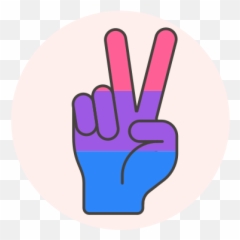 Bisexual Flag Hand Peace Free Icon Of Lgbt Illustrations - Lgbt Peace Sign png