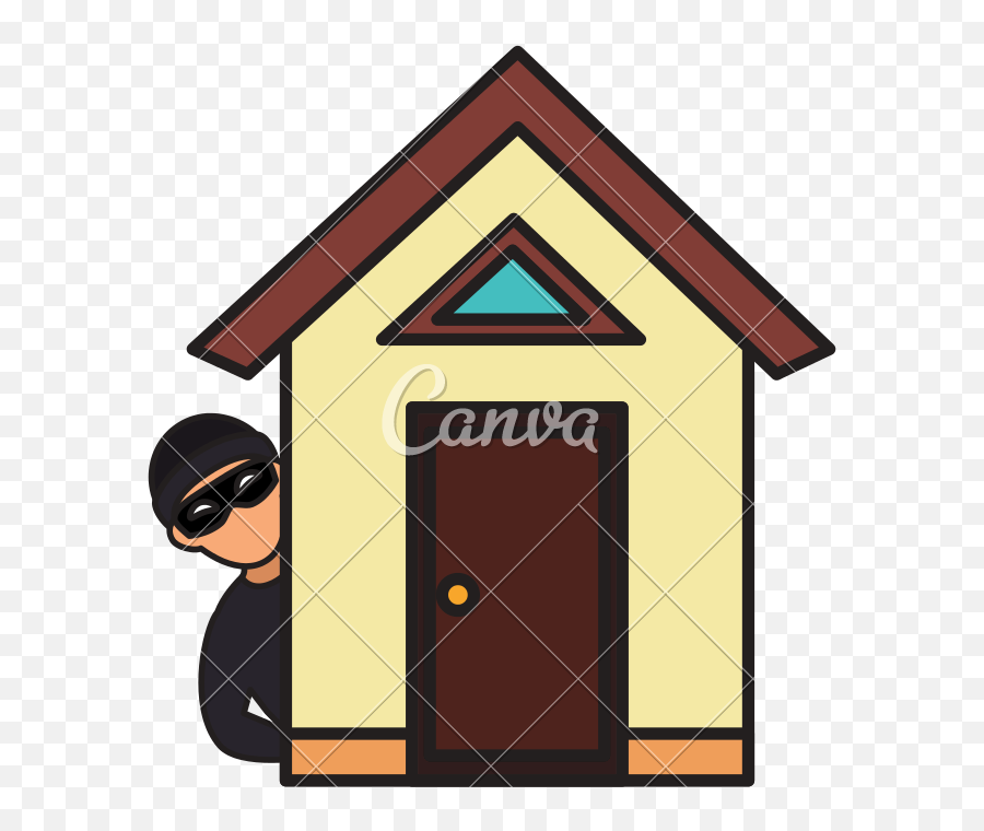 House With Thief Avatar Character Icon - Icons By Canva Cartoon Png,House Cartoon Png