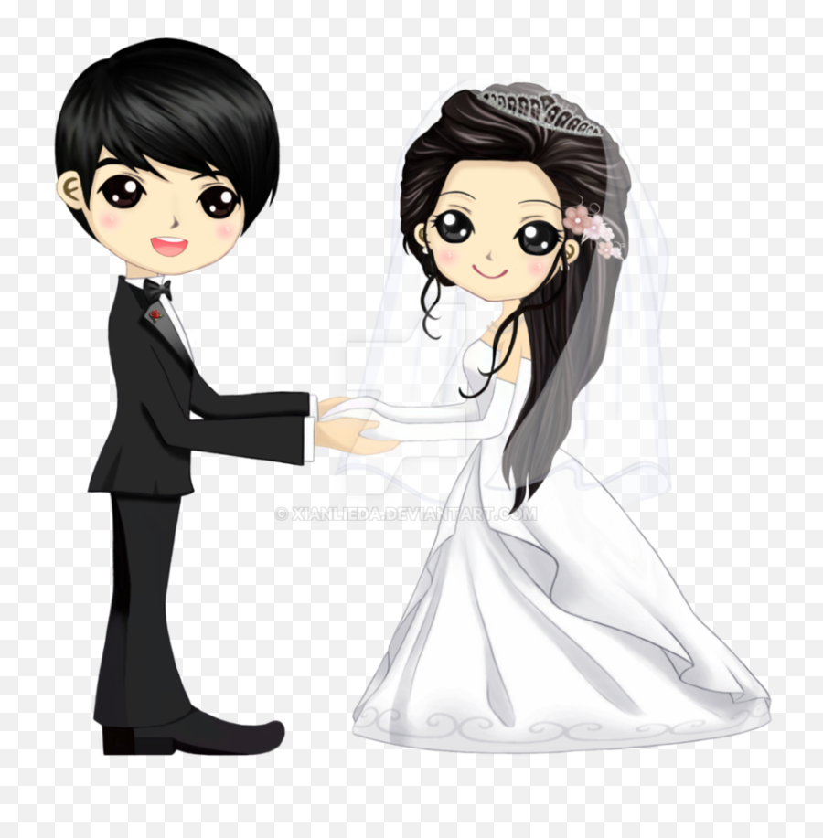 Monmonu0027s Wedding Chibi By Xianlieda - Anime Chibi Wedding Wedding Chibi Png,Anime Couple Png