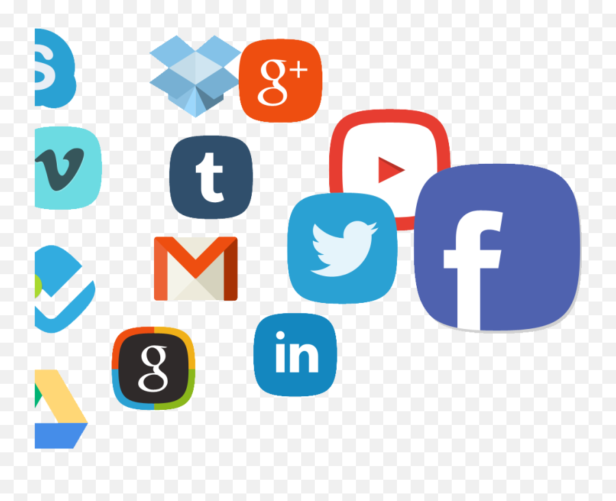 Free Social Media Icons Png - All Social Logo Png Full Social Media Apps Logo Png,Free Social Media Icons Png