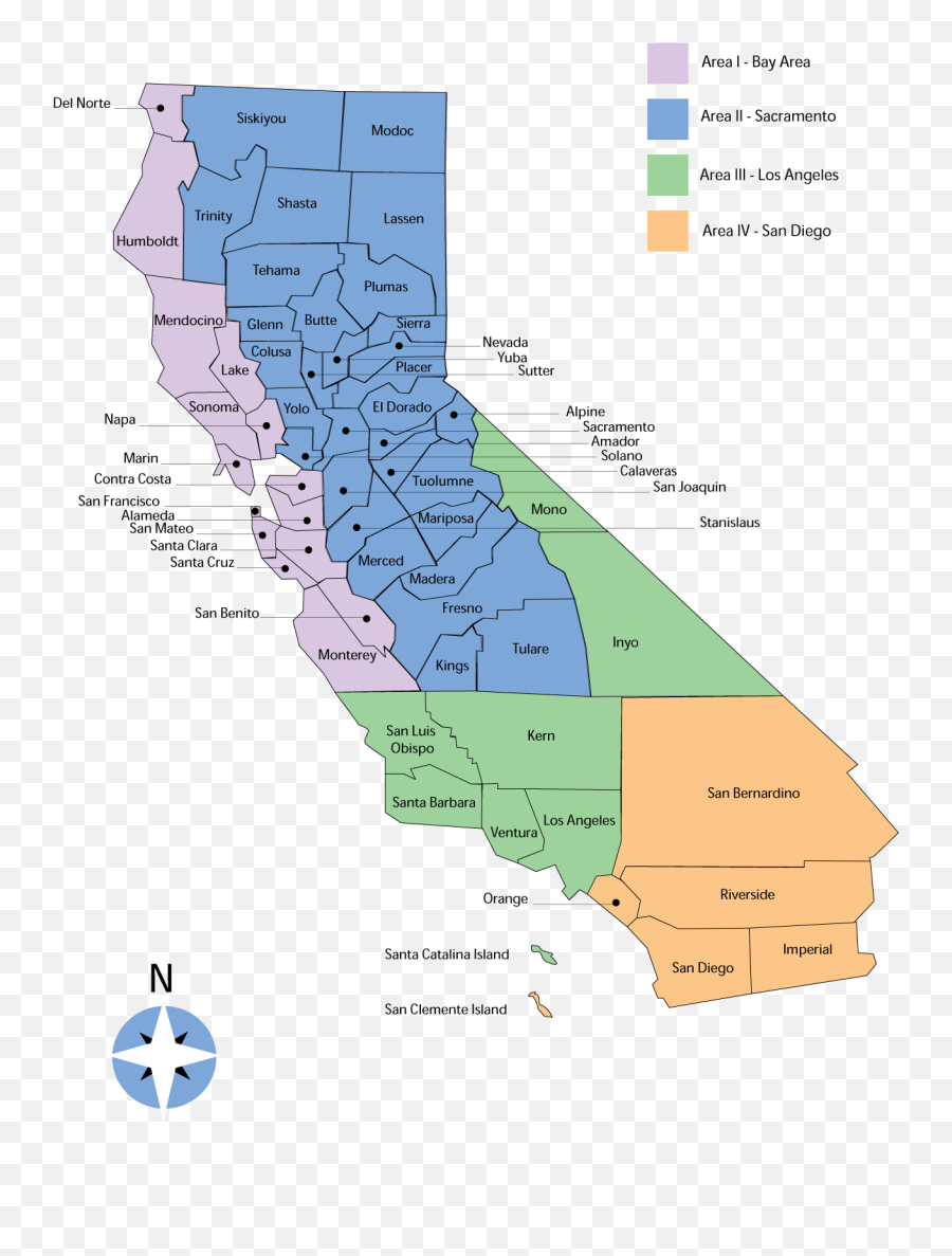 Contact Us - California Map By Region Png,California Map Png