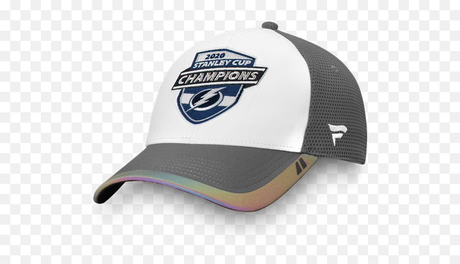 Tampa Bay Lightning 2020 Stanley Cup Champions Whitegrey Adjustable - Fanatics Tampa Bay Lightning Stanley Cup Hat Png,Stanley Cup Logo