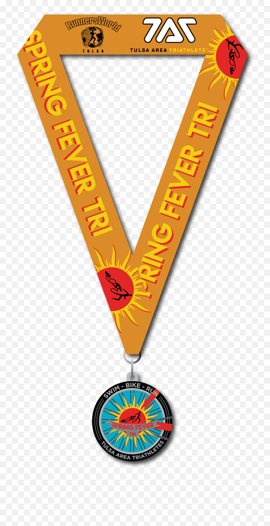 Spring Fever Sprint Triathlon Hosted By Tulsa Area Triathletes - Vertical Png,Swim Bike Run Logo