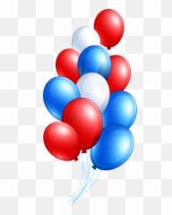 Red And Blue Balloons Transparent Background Clipart - Full png