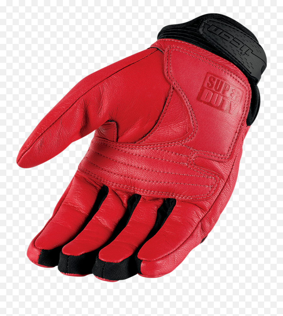 Guantes Icon Superduty Rojo - Cascos Yc Guanti Moto Pelle Rossi Png,Icon Super Duty Glove