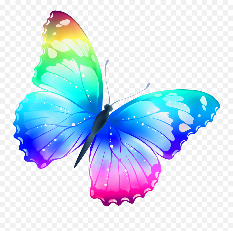 Download Free Png Flying Butterflies File - Dlpngcom Clip Art Butterfly,Blue Butterflies Png