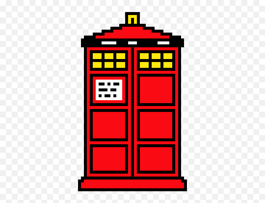 Red Tardis Pixel Art Maker - Tardis Clipart Png,Tardis Icon Png