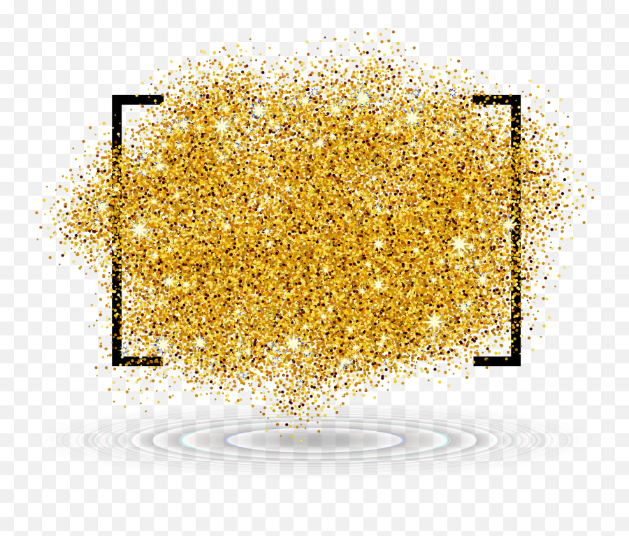 Gold Glitter Border Png - Desktop Wallpaper Clip Art Gold Brush Stroke Png Gold,Gold Bow Transparent Background