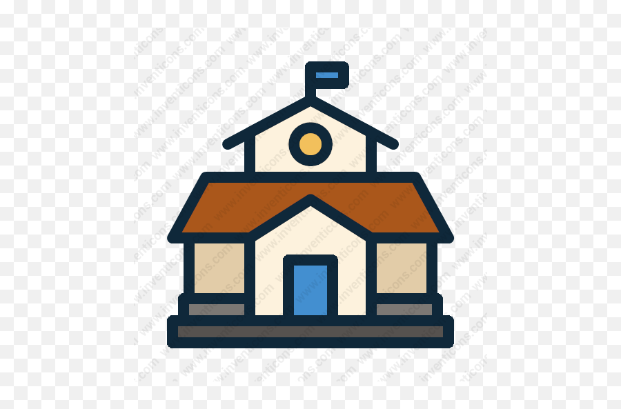 Download School Building Vector Icon Inventicons - Icon Map School Png,College Building Icon