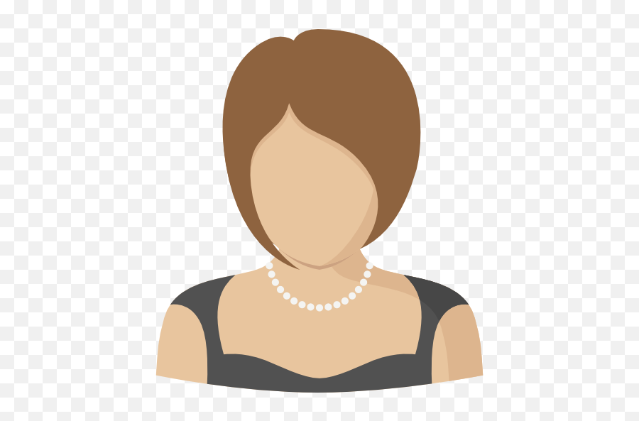 User Avatar Profile Woman Social Icon - Cartoon Necklace On A Neck Png,Female User Icon