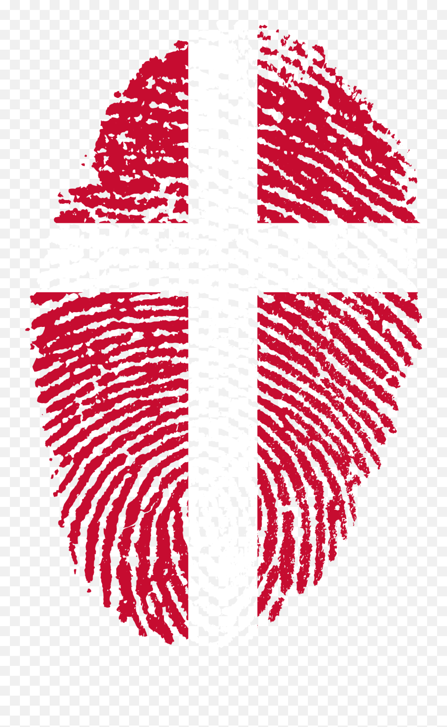 Flag Of Denmark From A Fingerprint Free Image Download - Huella Bandera De Venezuela Png,Handprint Icon