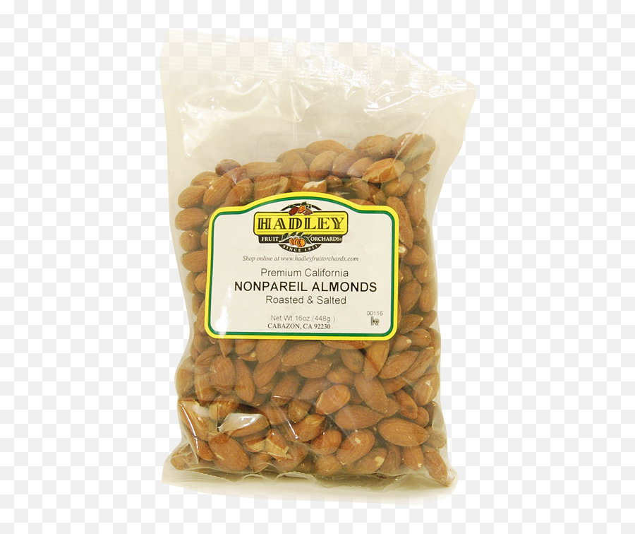 Nonpareil Almonds Roasted - Premium California Salted 16oz Hadley Fruit Orchards Png,Almonds Png